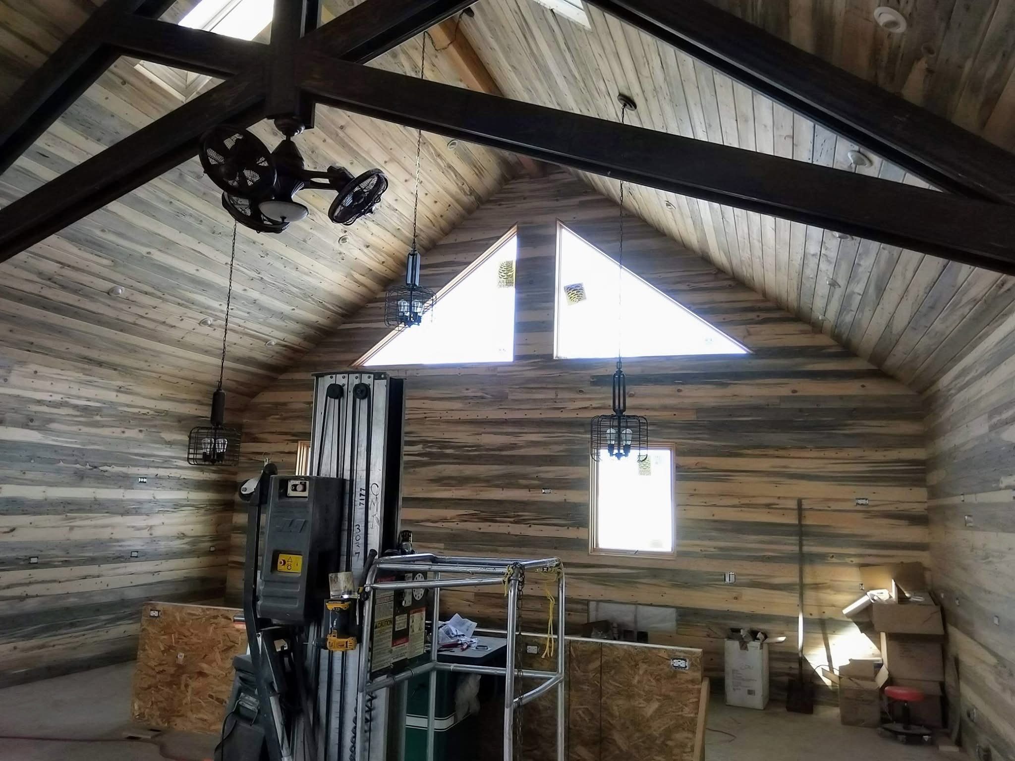 Finished vaulted custom interior